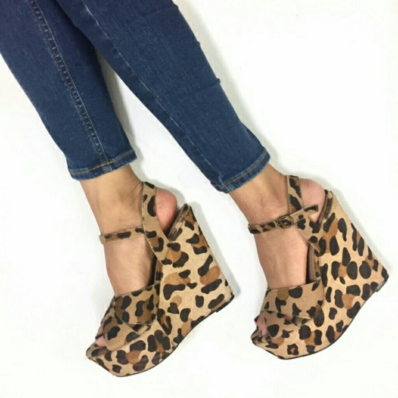 steve madden leopard platform sandals